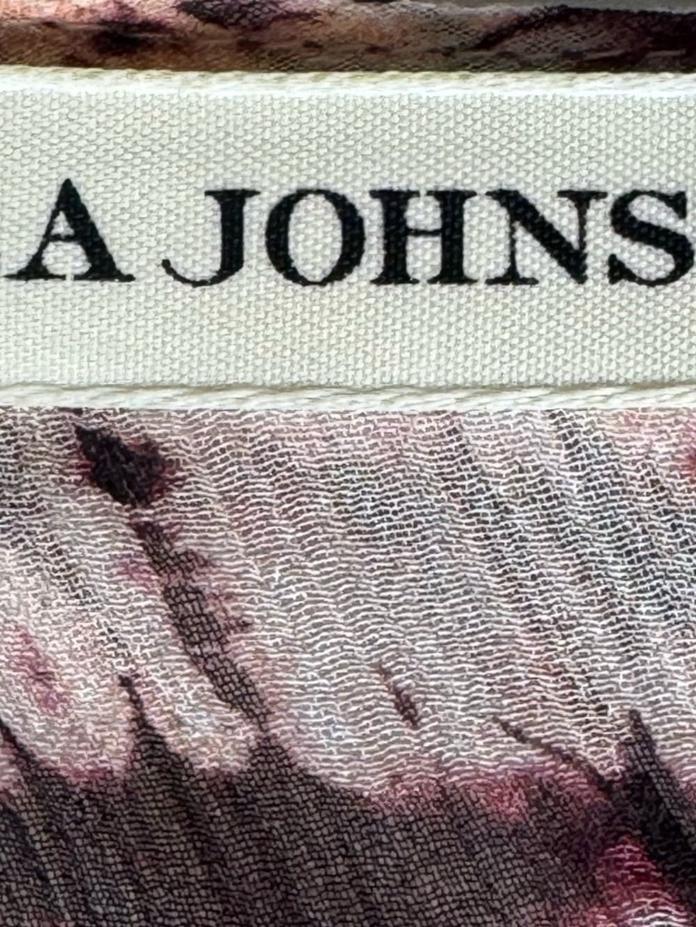 Ulla Johnson Elodie Silk Dress Blush Tie Dye Midi Puff Sleeve Size 8 - Picture 7 of 10